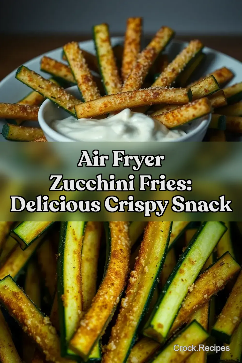 Air Fryer Zucchini Fries: Delicious Crispy Snack : PIN FOR LATER Air Fryer Zucchini Fries: Delicious Crispy Snack