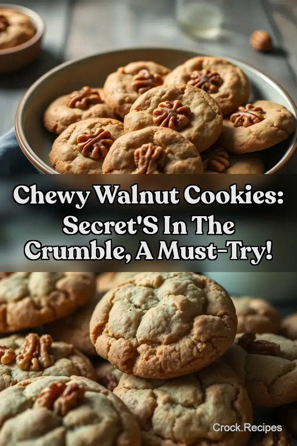 Chewy walnut cookies: Secret' s in the Crumble a Must-Try! : PIN FOR LATER Chewy walnut cookies: Secret' s in the Crumble a Must-Try!