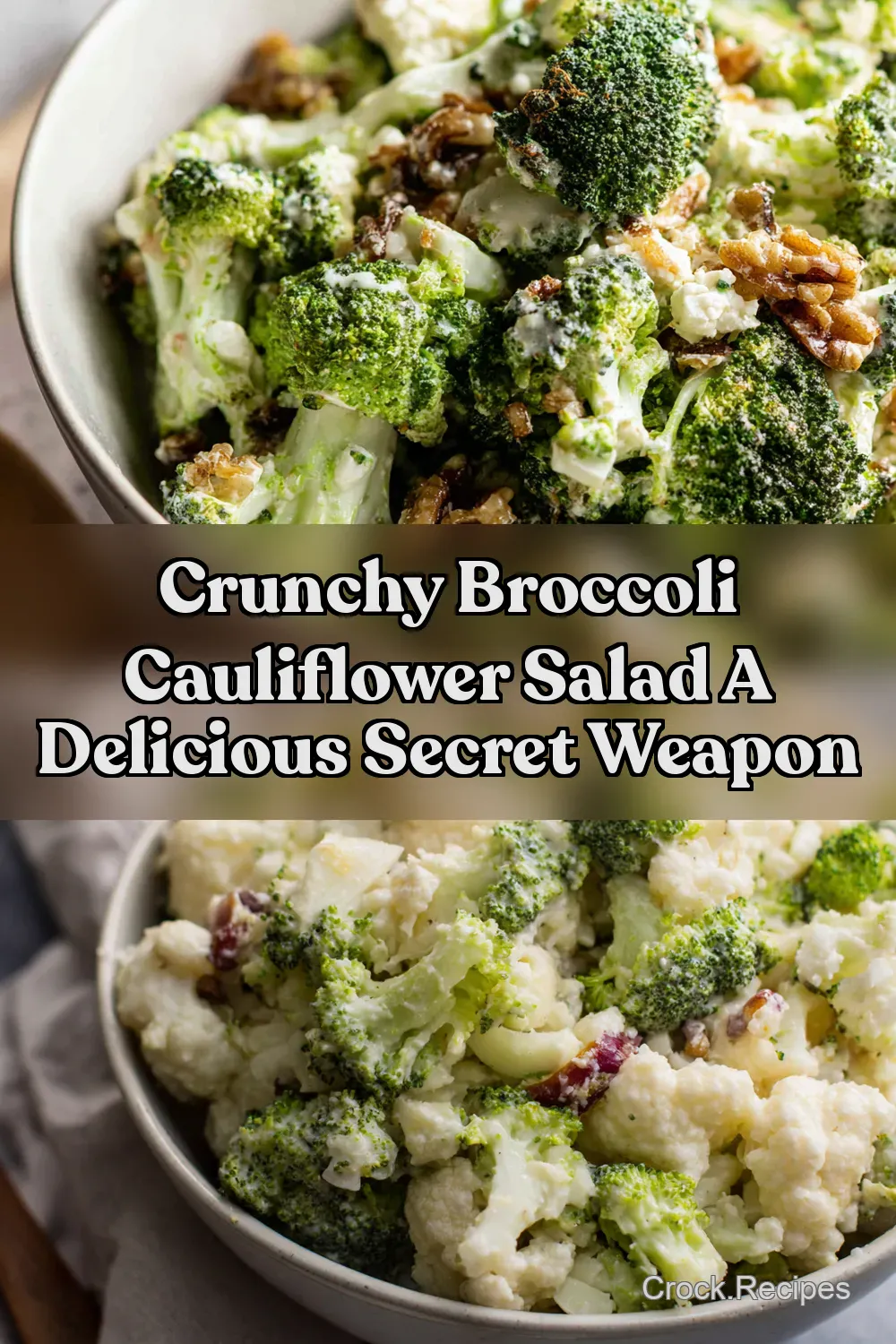 Broccoli Cauliflower Salad My Crunchy Powerhouse - Crock…