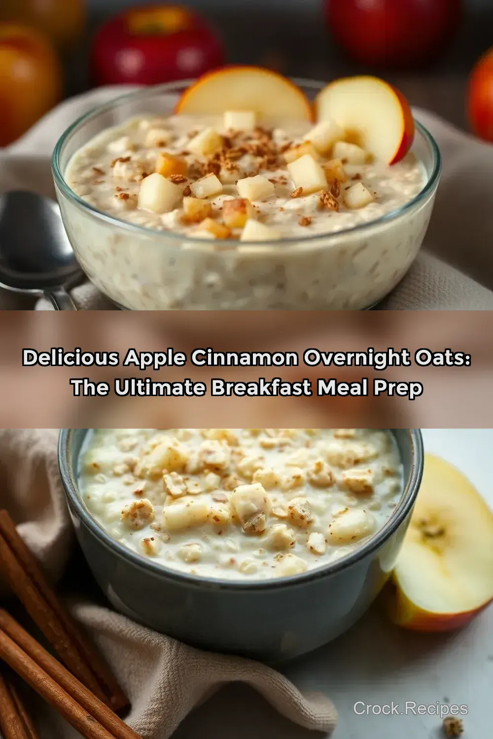 Delicious Apple Cinnamon Overnight Oats: The Ultimate Breakfast Meal Prep : PIN FOR LATER Delicious Apple Cinnamon Overnight Oats: The Ultimate Breakfast Meal Prep