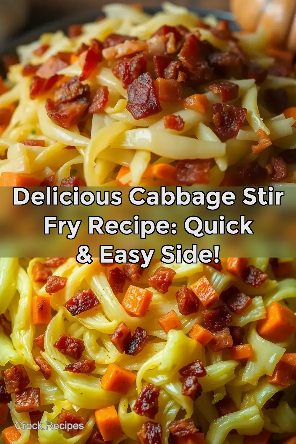 Delicious Cabbage Stir Fry Recipe: Quick & Easy Side! : PIN FOR LATER Delicious Cabbage Stir Fry Recipe: Quick & Easy Side!