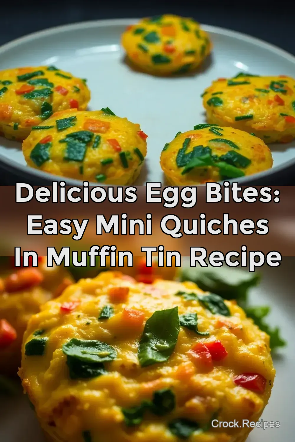 Delicious Egg Bites: Easy Mini Quiches In Muffin Tin Recipe : PIN FOR LATER Delicious Egg Bites: Easy Mini Quiches In Muffin Tin Recipe