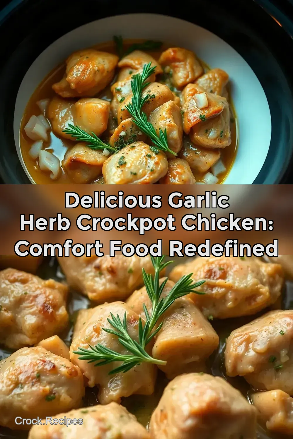 Delicious Garlic Herb Crockpot Chicken: Comfort Food Redefined : PIN FOR LATER Delicious Garlic Herb Crockpot Chicken: Comfort Food Redefined