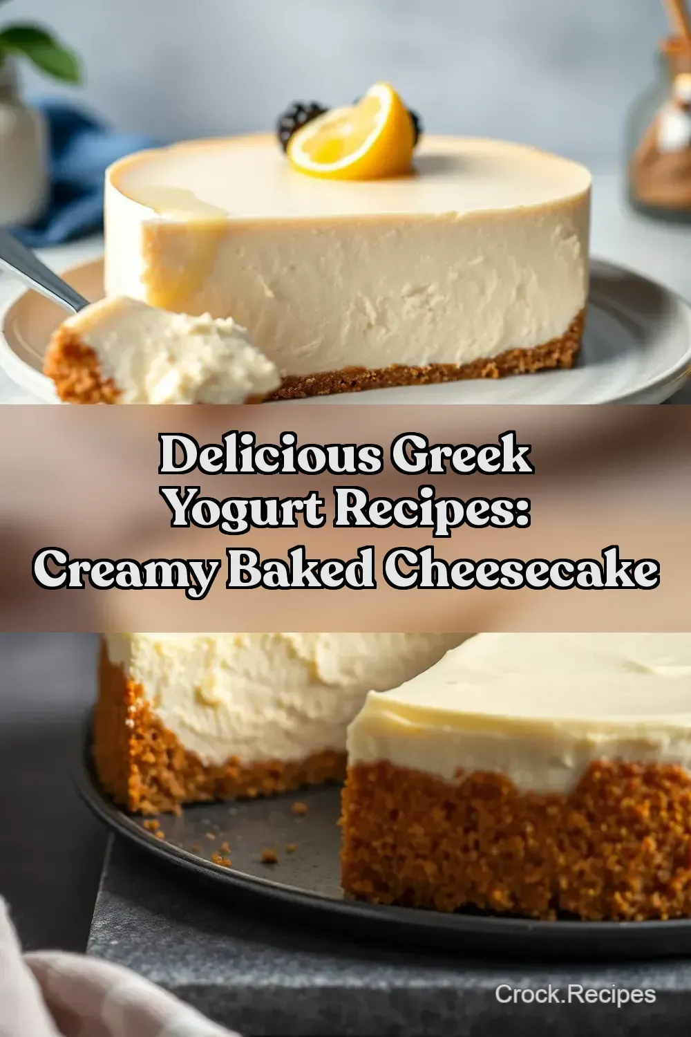 Delicious Greek Yogurt Recipes: Creamy Baked Cheesecake