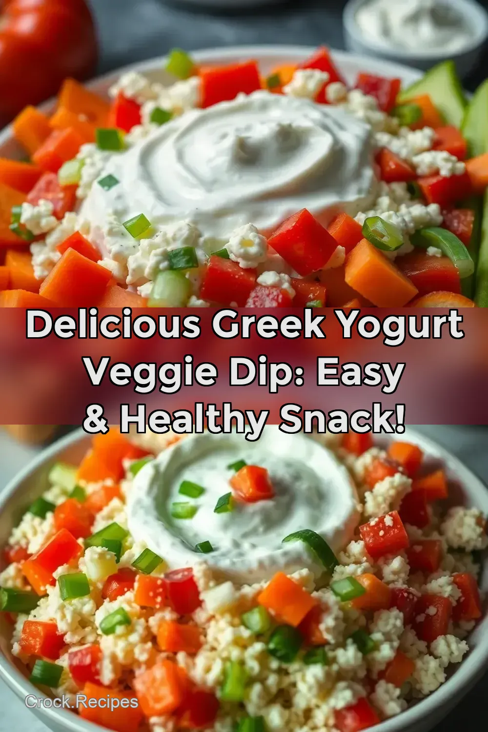 Delicious Greek Yogurt Veggie Dip: Easy & Healthy Snack! : PIN FOR LATER Delicious Greek Yogurt Veggie Dip: Easy & Healthy Snack!