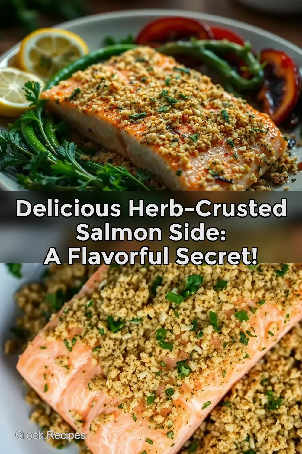 Delicious Herb-Crusted Salmon Side: A Flavorful Secret! : PIN FOR LATER Delicious Herb-Crusted Salmon Side: A Flavorful Secret!