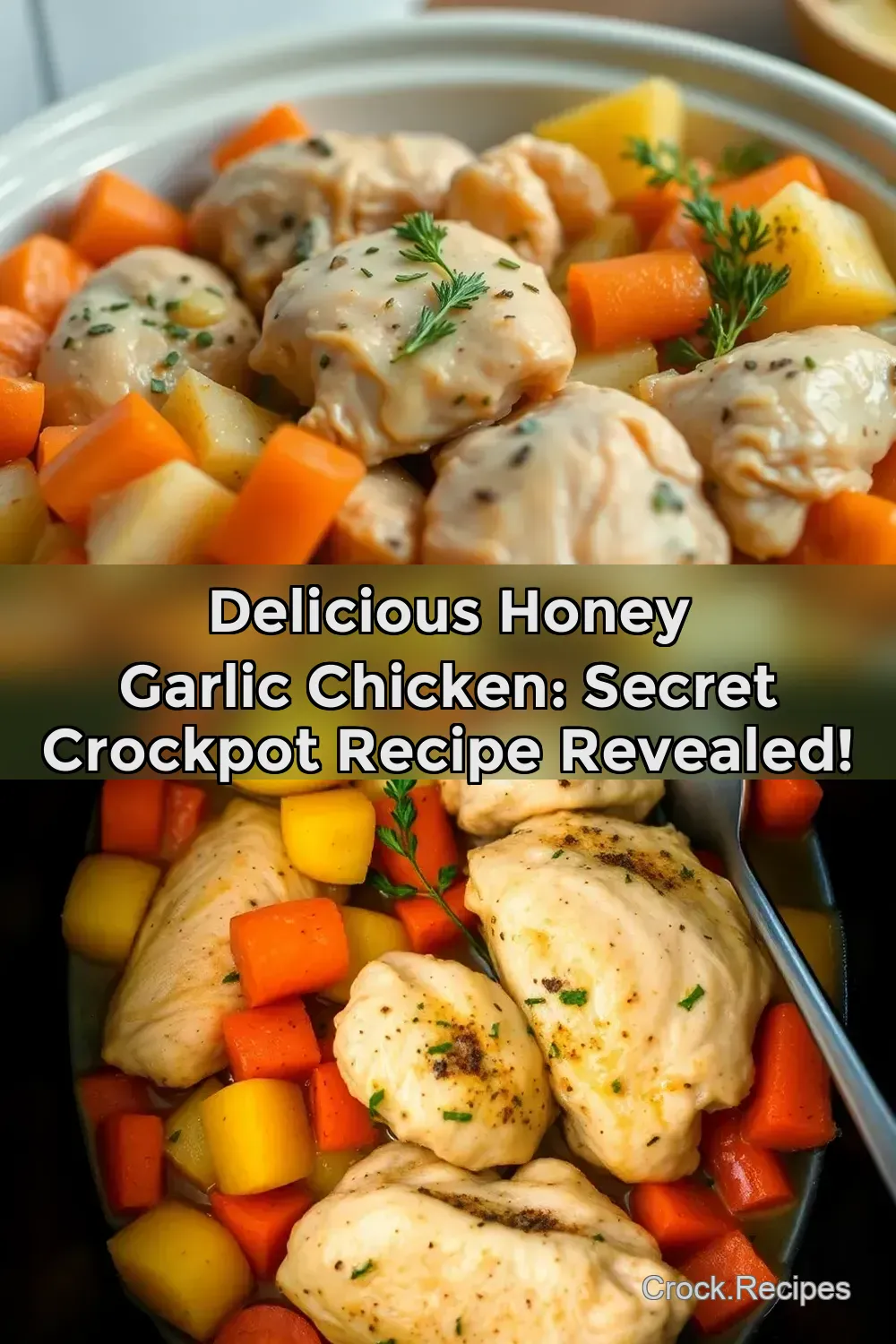 Delicious Honey Garlic Chicken: Secret Crockpot Recipe Revealed! : PIN FOR LATER Delicious Honey Garlic Chicken: Secret Crockpot Recipe Revealed!