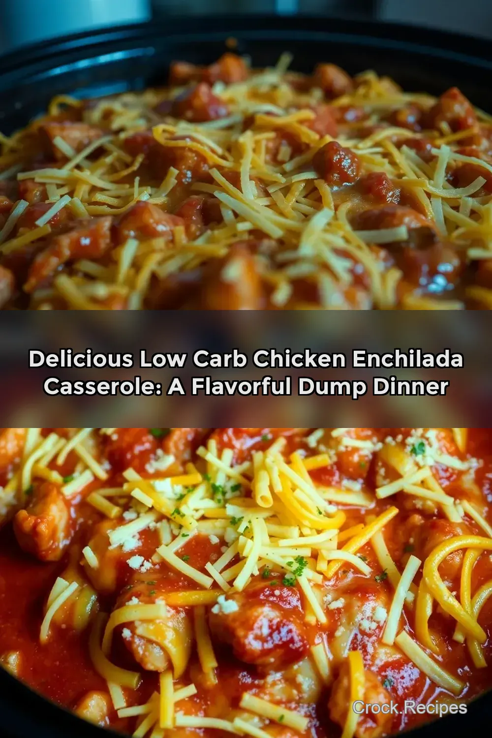 Delicious Low Carb Chicken Enchilada Casserole: A Flavorful Dump Dinner : PIN FOR LATER Delicious Low Carb Chicken Enchilada Casserole: A Flavorful Dump Dinner