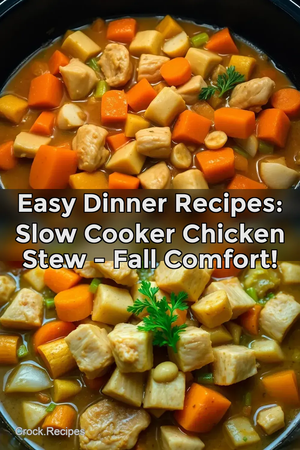Easy Dinner Recipes: Slow Cooker Chicken Stew - Fall Comfort! : PIN FOR LATER Easy Dinner Recipes: Slow Cooker Chicken Stew - Fall Comfort!