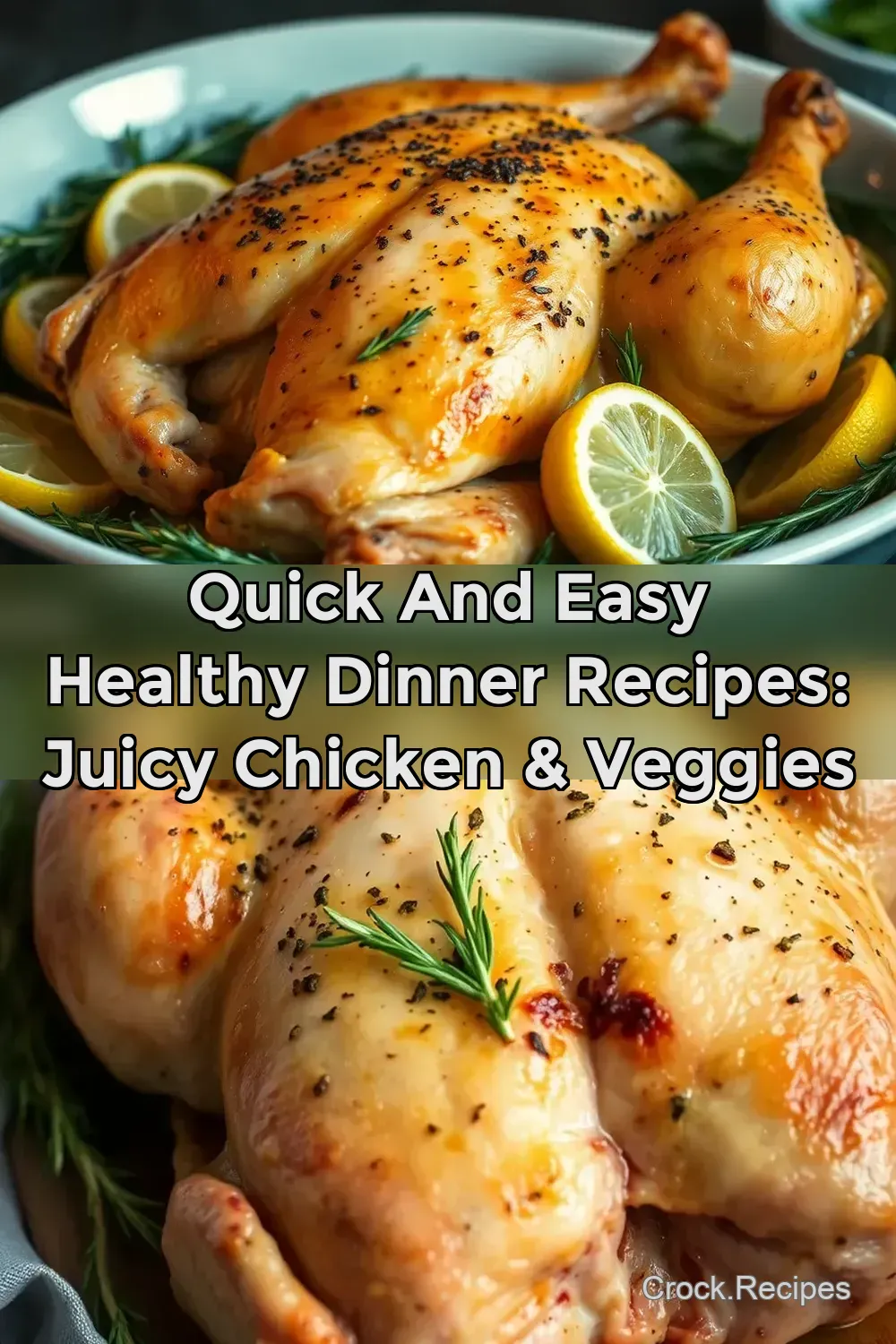Quick and Easy Healthy Dinner Recipes: Juicy Chicken & Veggies : PIN FOR LATER Quick and Easy Healthy Dinner Recipes: Juicy Chicken & Veggies