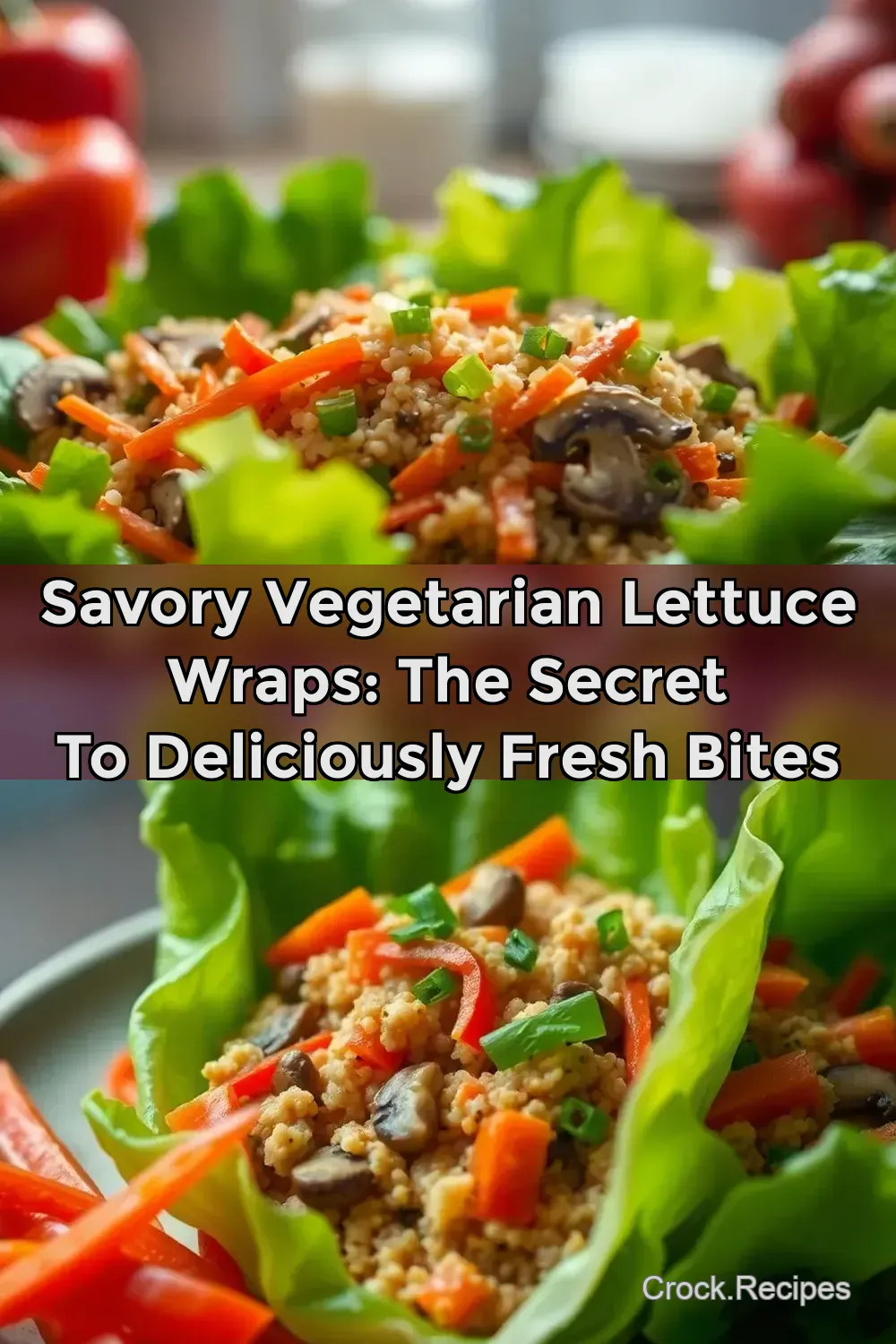Savory Vegetarian Lettuce Wraps: The Secret to Deliciously Fresh Bites : PIN FOR LATER Savory Vegetarian Lettuce Wraps: The Secret to Deliciously Fresh Bites