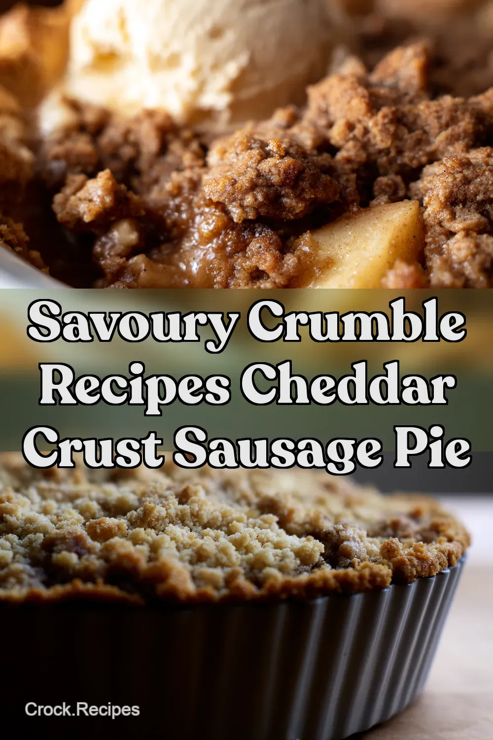 Sausage Apple Crumble Pie Autumn Comfort Food - Crock…