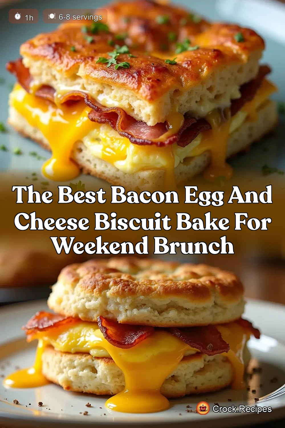 Easy Bacon Egg and Cheese Biscuit Bake Recipe Hearty Brunch…
