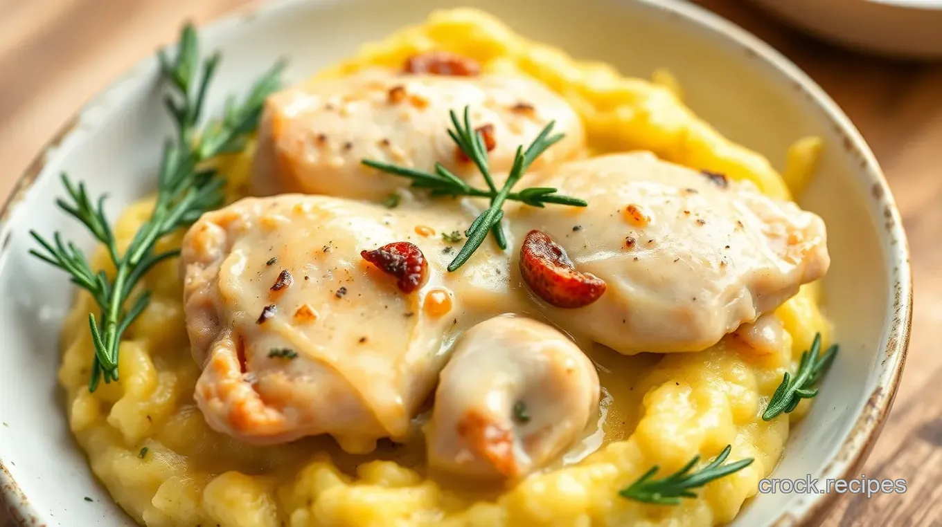 Creamy Garlic Chicken & Polenta