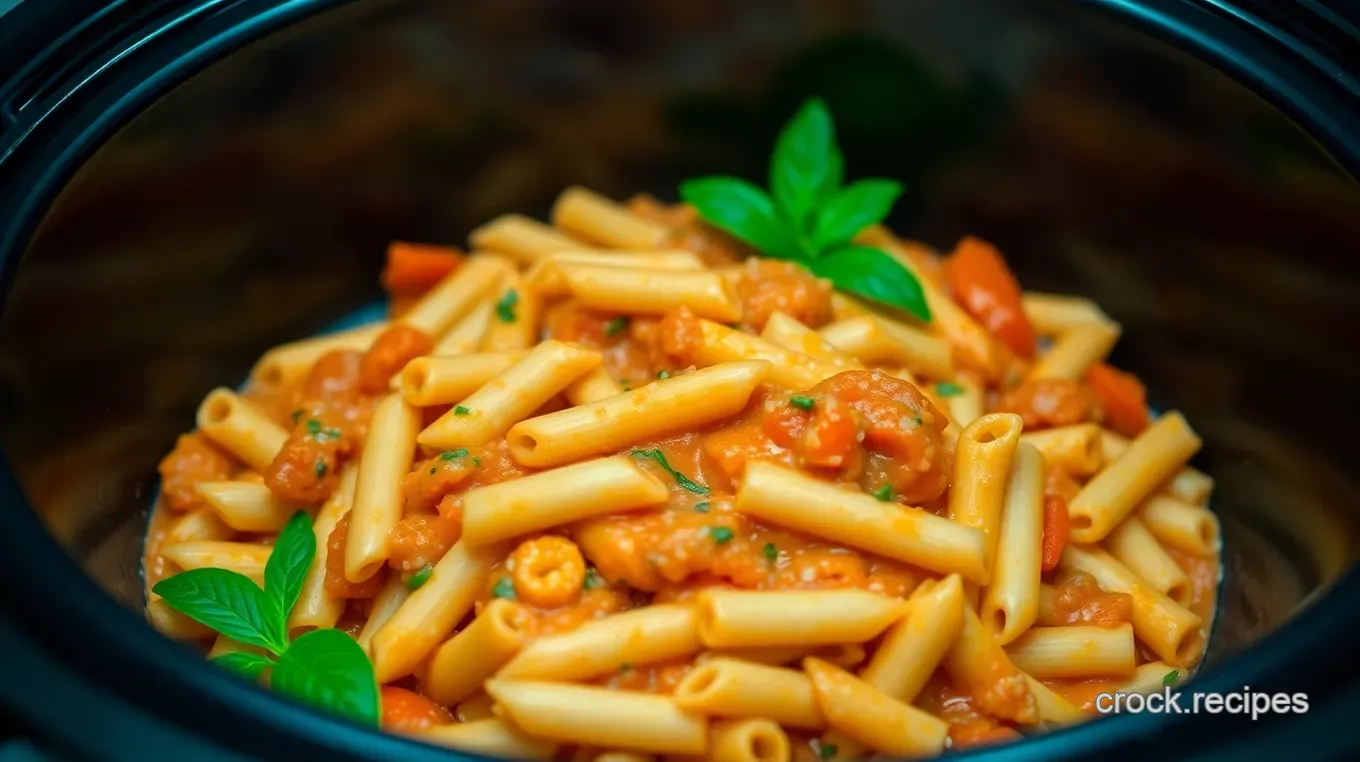 My Favorite Pasta Slow Cooker Recipes: Creamy Tomato Basil Delight Creamy Tomato Basil Pasta Marvel