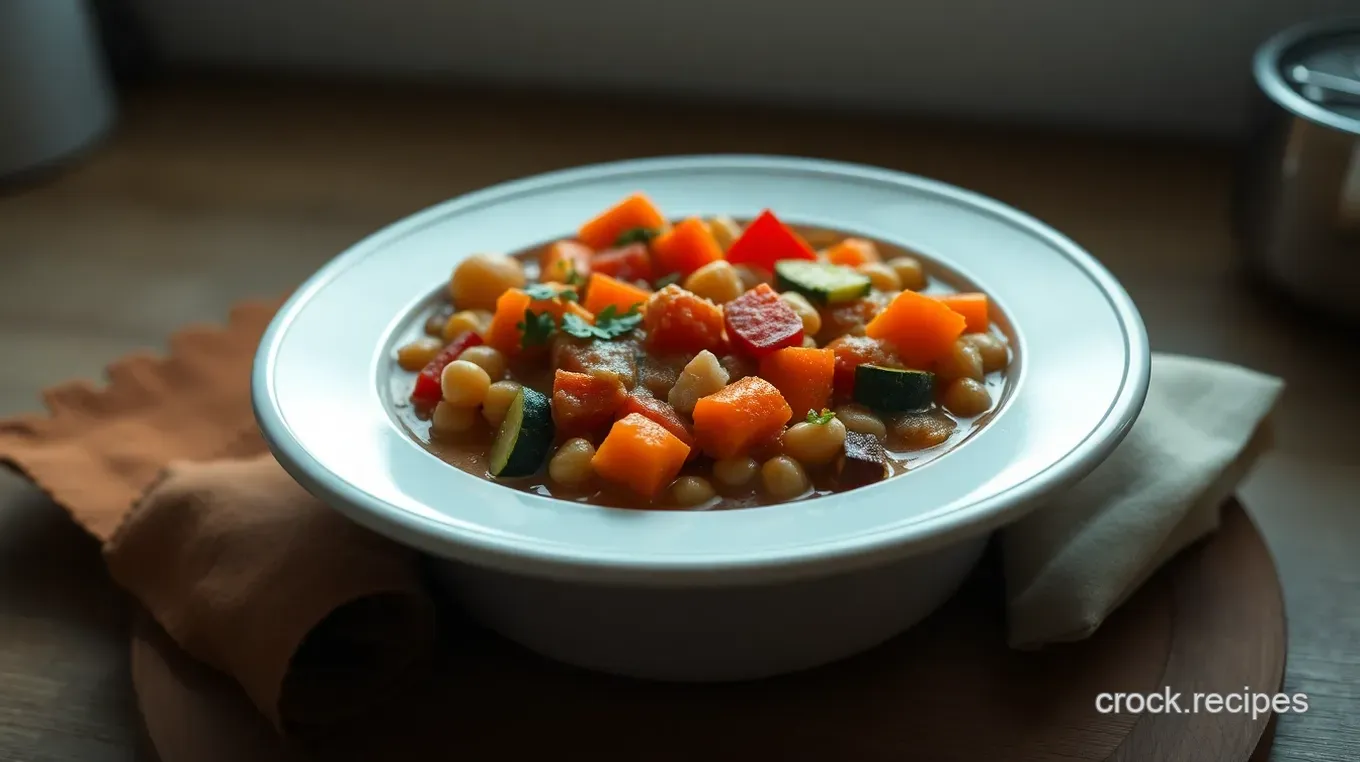 Easy and Healthy Crockpot Vegetable and Chickpea Stew: A Comforting Delight Easy and Healthy Crockpot Vegetable and Chickpea Stew