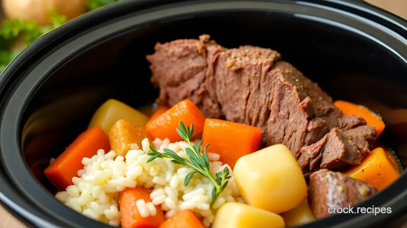 Slow-Cooked Frozen Roast in a Crock Pot