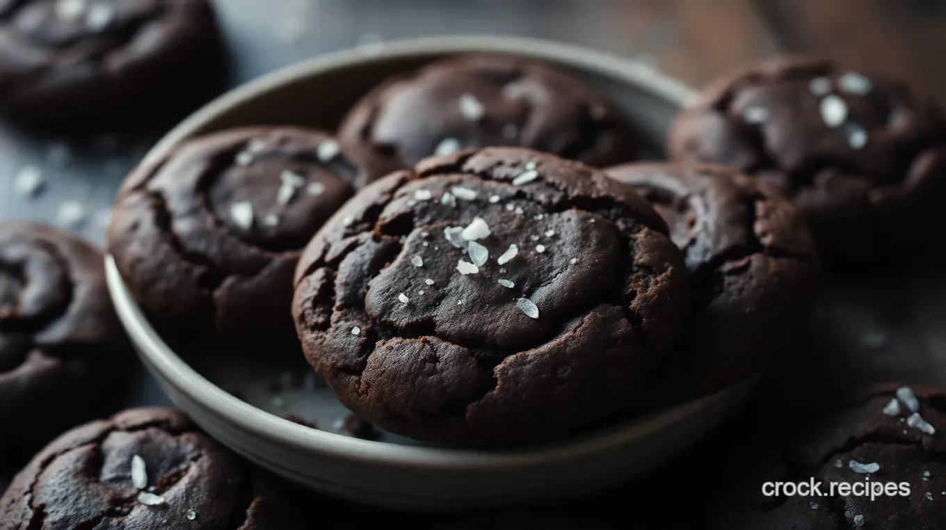 Indulgent Dark Chocolate Cookies with Sea Salt