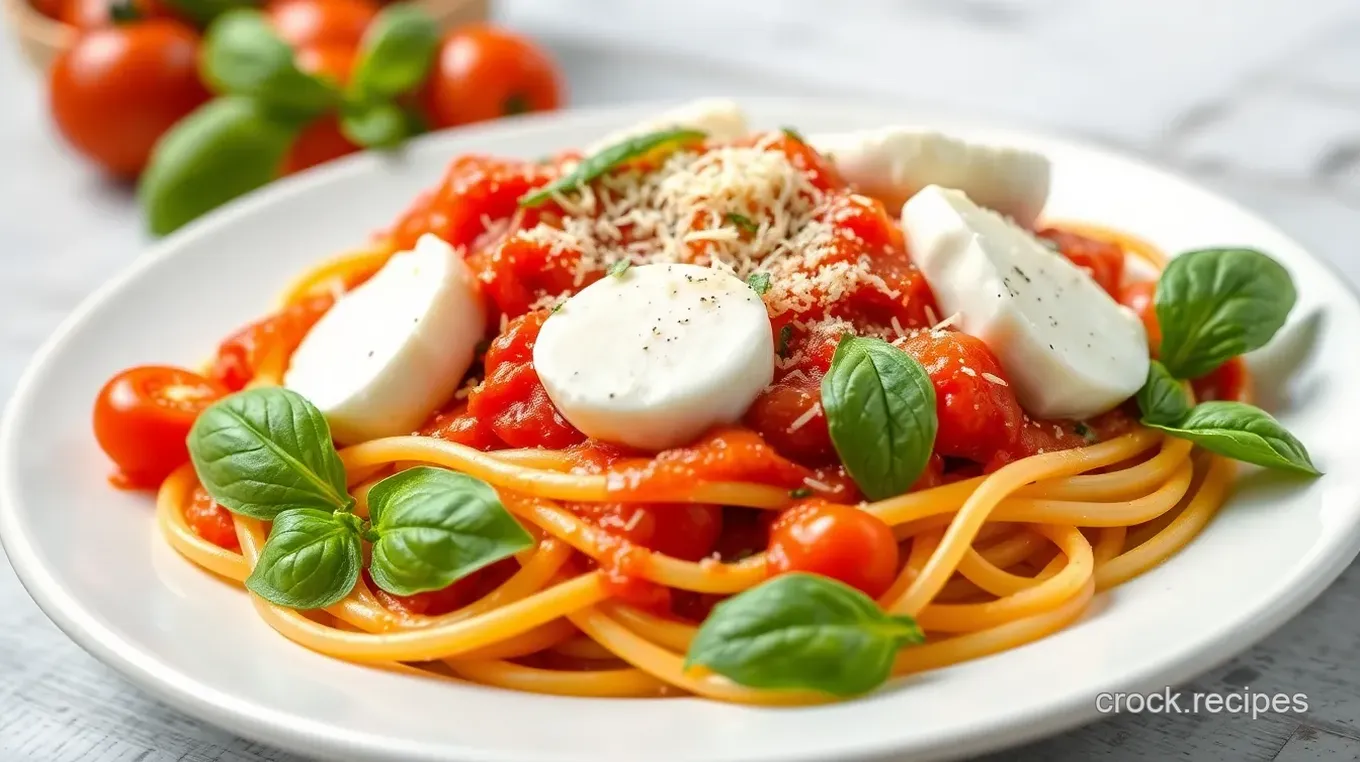 Mozzarella Sorrentini Pasta with Basil and Fresh Tomato Sauce