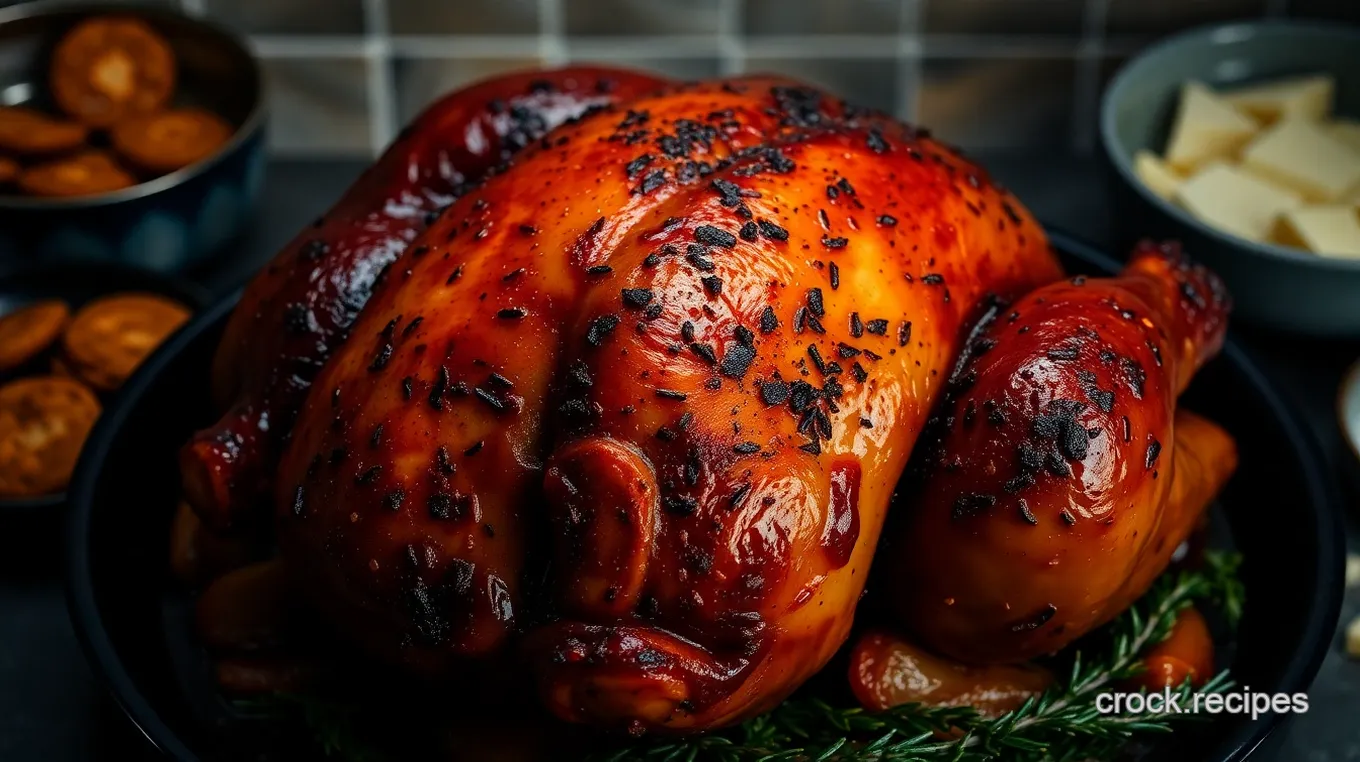 Roasted Black Sexlink Chicken with Herb Garlic Butter