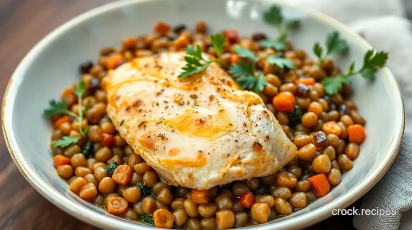 Schmaltzy Lentils with Chicken, Olives & Lemon