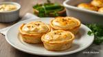 Bake Chicken Pies with Creamy Filling