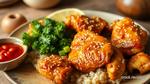 Baked Sesame Chicken with Crunchy Coating