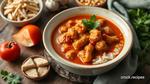 Cook Spicy Chicken Stew with Peanut Flavor