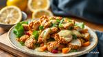 Fried Chicken Salad with Zesty Lemon Dressing