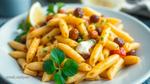 Mix Penne Pasta with Curried Dressing