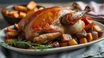 Roast Guinea Fowl with Savory Veggies