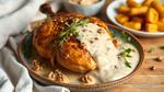 Roast Chicken with Creamy Walnut Sauce