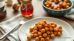 Roast Chickpeas with Spicy Honey Glaze