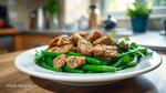 Sautéed Chicken Livers with Fresh Greens