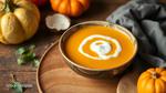 Sautéed Pumpkin Soup with Creamy Coconut