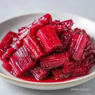Stewed Rhubarb with Sugar for 4 Servings