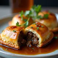 Alehouse Beef Onion Pockets Recipe Rich Beef Pastries