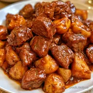 BBQ Steak Bites Potatoes for 6 Servings