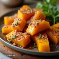 Bourbon and Cinnamon Roasted Butternut Squash Side Dish