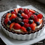 Brownie fruit tart recipe Easy fruit pizza with br: Fudgy Crust