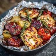 Campfire Recipes: Easy Sausage Halloumi Foil Packs (Minimal Wash Up!)