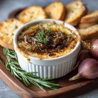 Caramelized Onion and Gruyere Dip Recipe: Baked