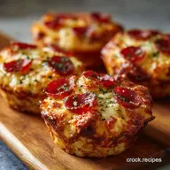 The Great British Keto Bake Cheesy Pizza Muffins for Meal Prep