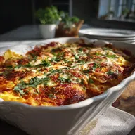 No Fuss Cheesy Ravioli Lasagna Bake: Crispy Baked Marinara