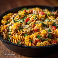 OnePot Cheesy Taco Pasta Skillet in 30 Mins