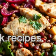 Add to favourite + Print Chicken & beetroot lentil salad By Ailsa Burt: Make Two Meals in One!