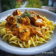 Chicken Paprikash and Egg Noodles: Slow-Cooked Comfort