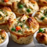 Chicken Pot Pie Bites with Biscuits Crispy Baked