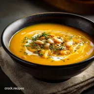 Chili Butternut Squash Soup with White Beans: Smoky Velvety