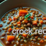 Comfort in a Bowl: Easy Lentil Bean Soup Slow Cooker Recipe